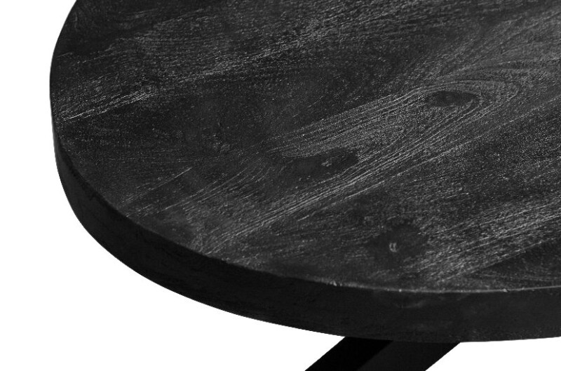 Mokana Furniture Salontafel mango ovaal zwart 