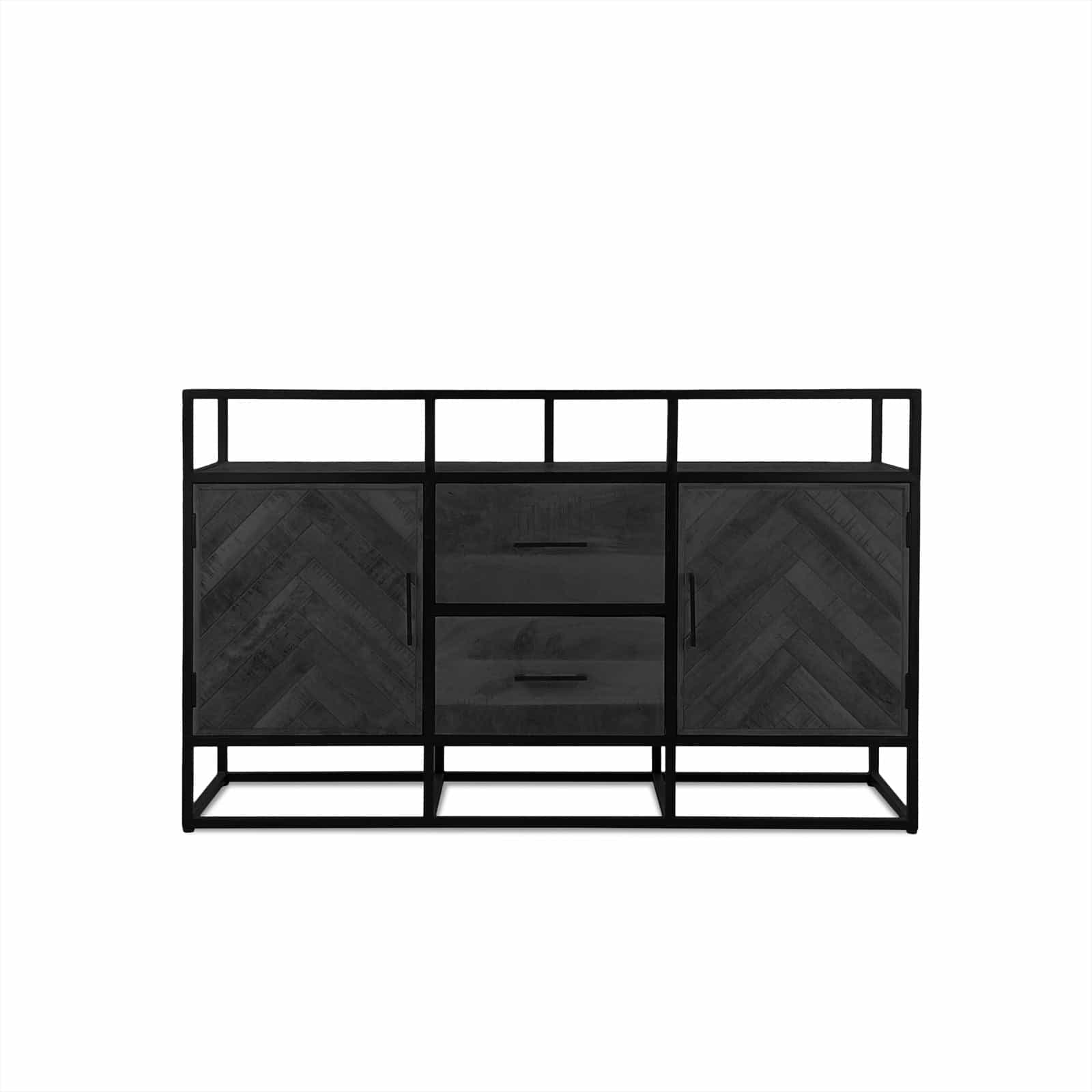 Dressoir Jax Zwart | 150/200 cm