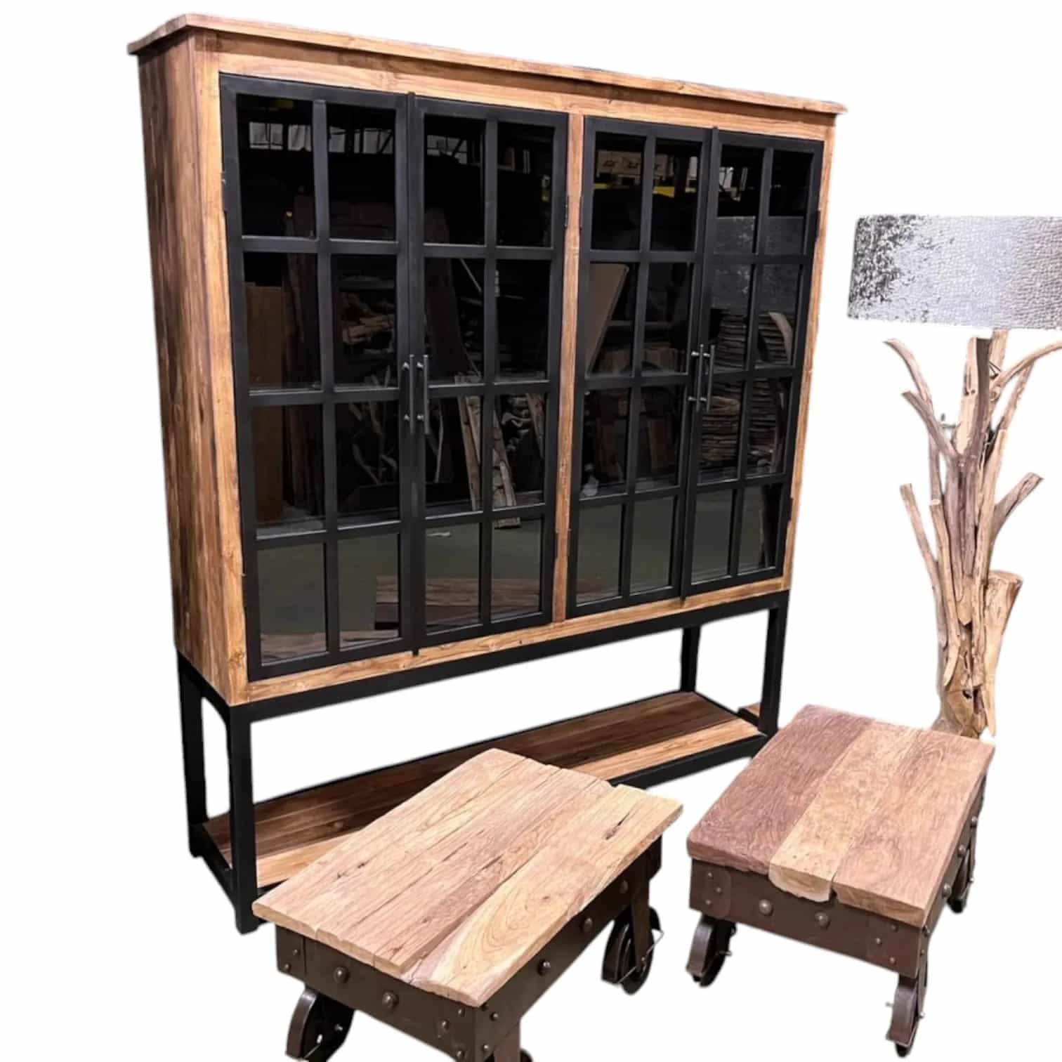Vitrinekast Yuli teak