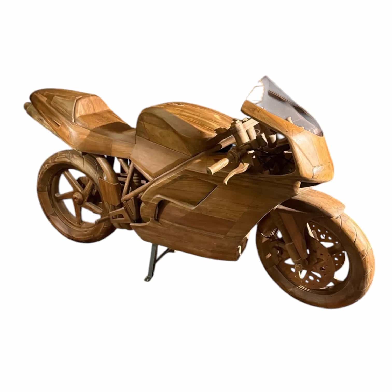 Houten Ducati motor replica
