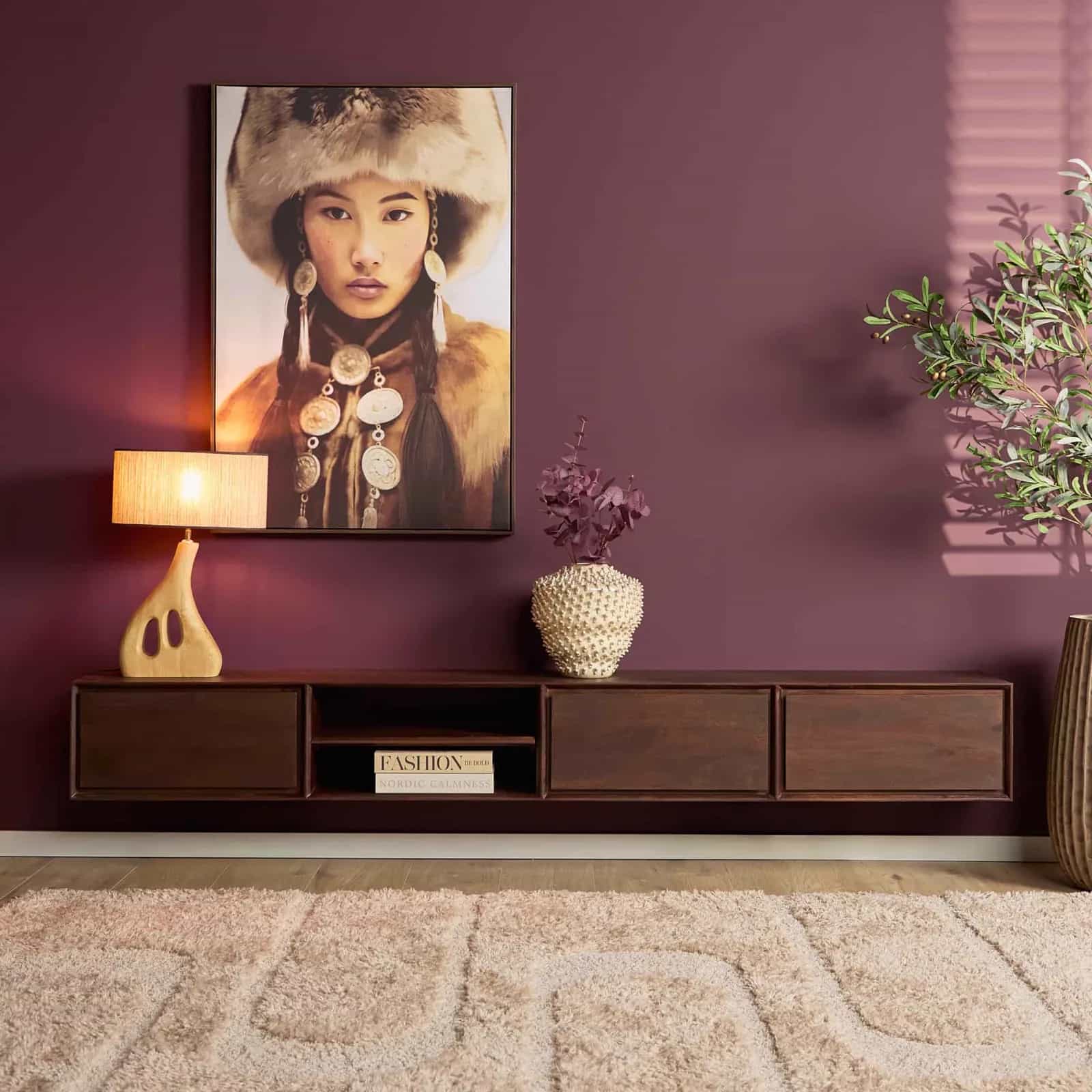 Zwevend tv meubel Ambiance Brown | 240 cm