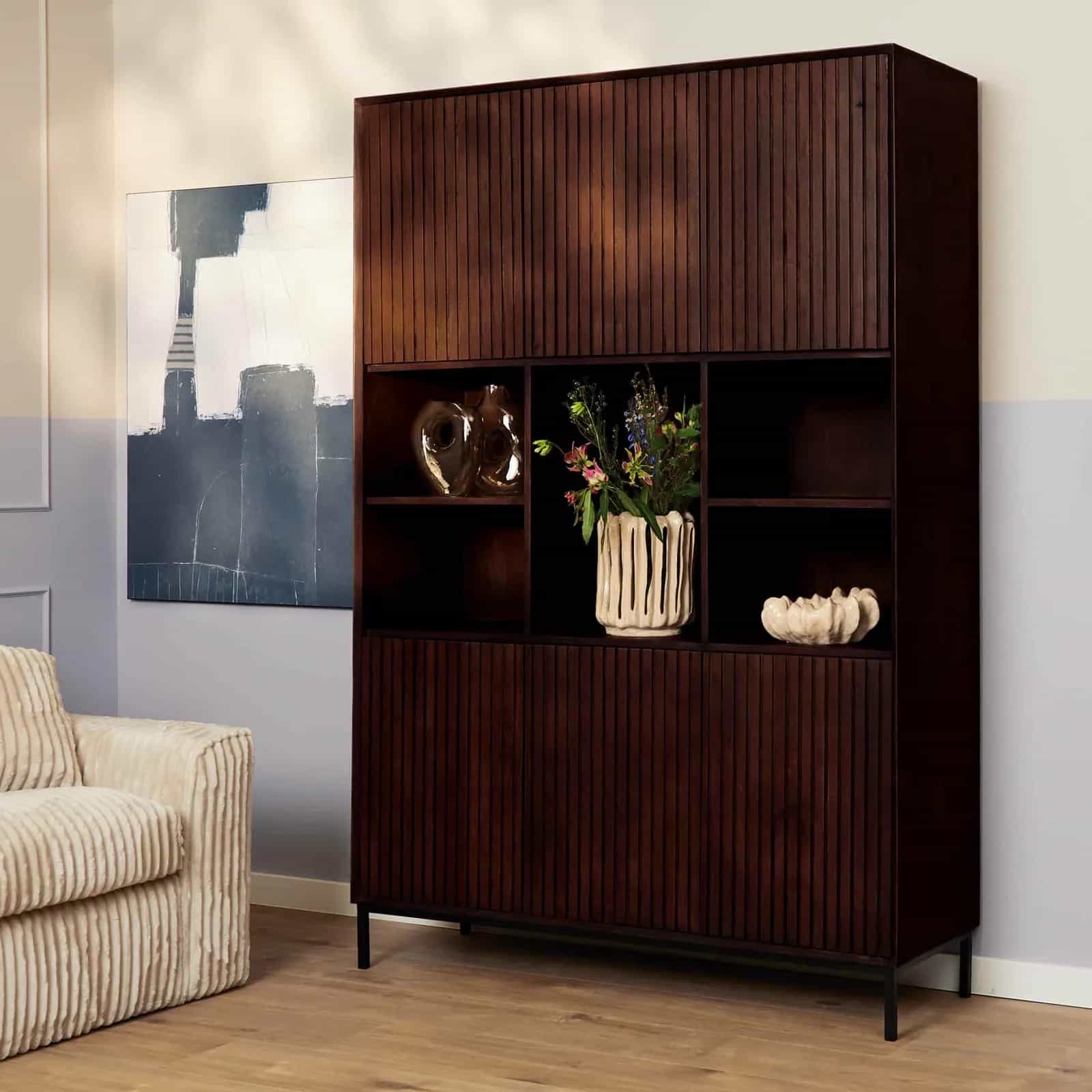 Vakkenkast Madison XL Brown | 135 cm