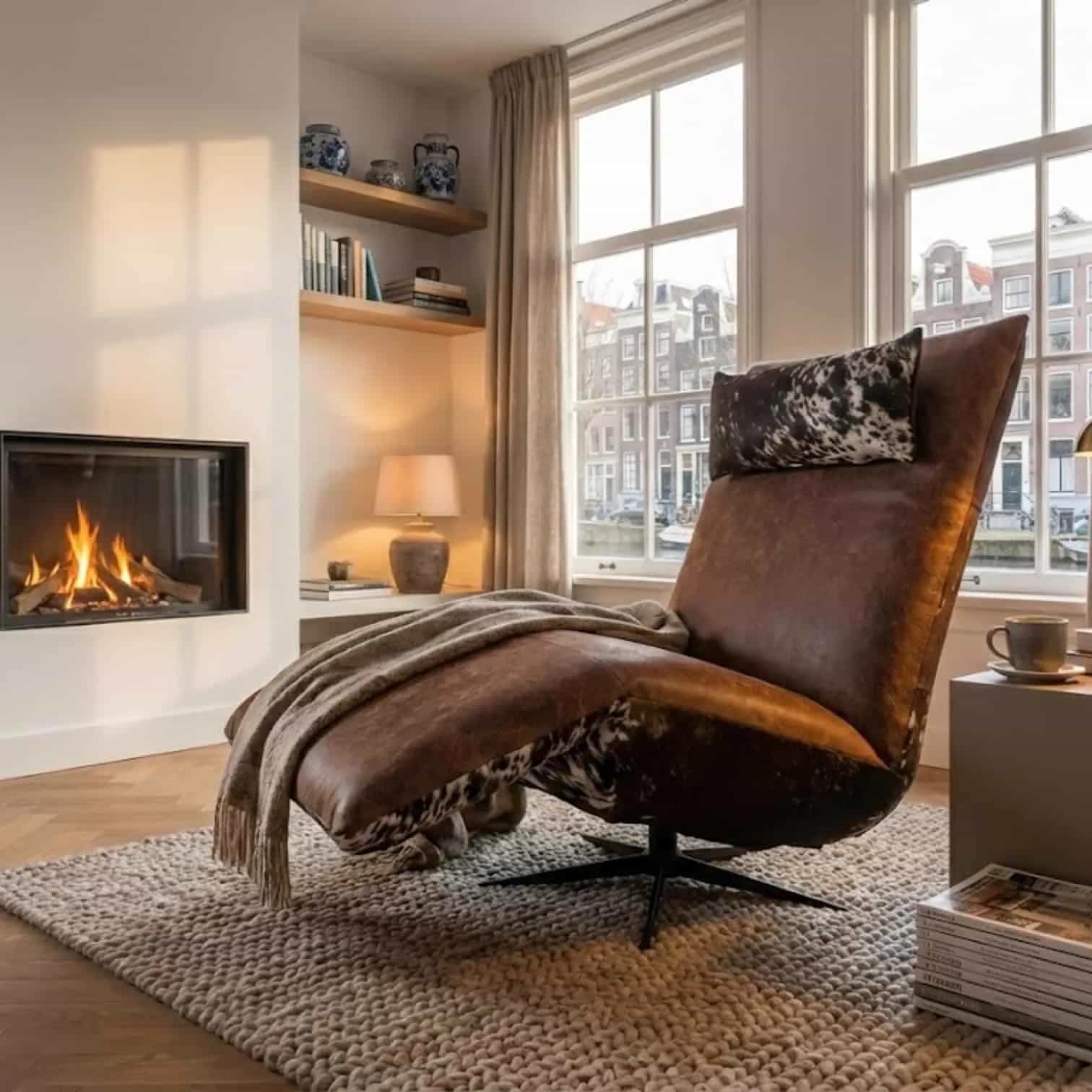 Fauteuil Indi | Koeienhuid | Uniek