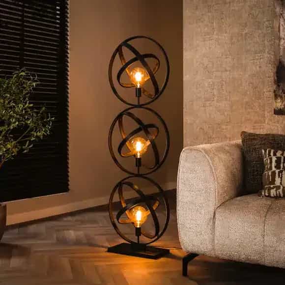 Vloerlamp Galaxy 3-lichts / Artic zwart