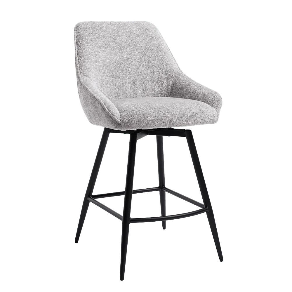Trino Barstoel - fabric Trenza 08 oyster (draaibaar)