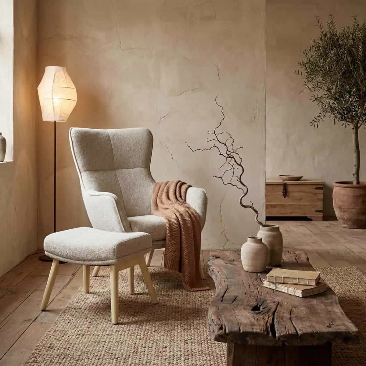 Fauteuil Flip met hocker
