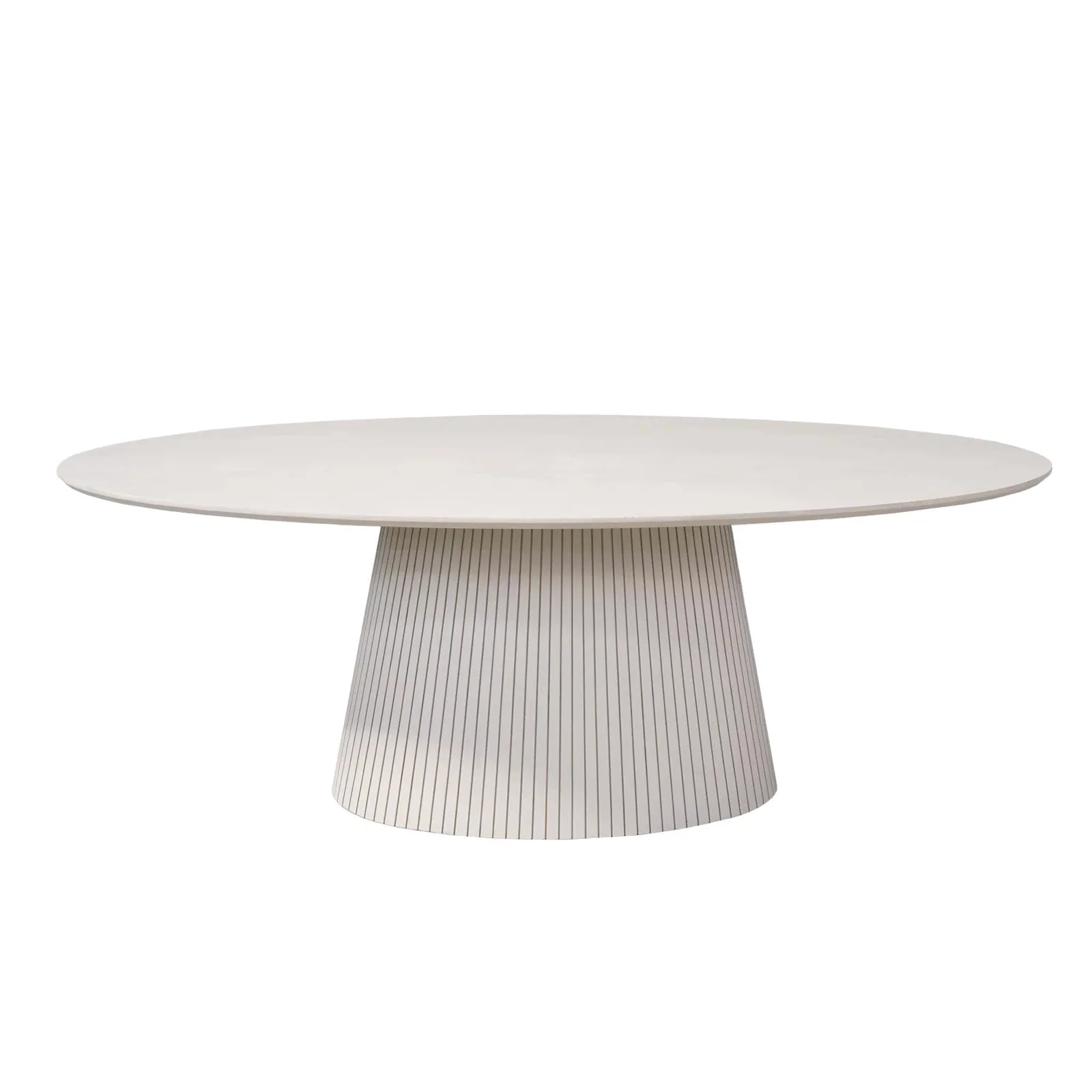 Ovale eettafel Solana Zand Mangohout 210 cm