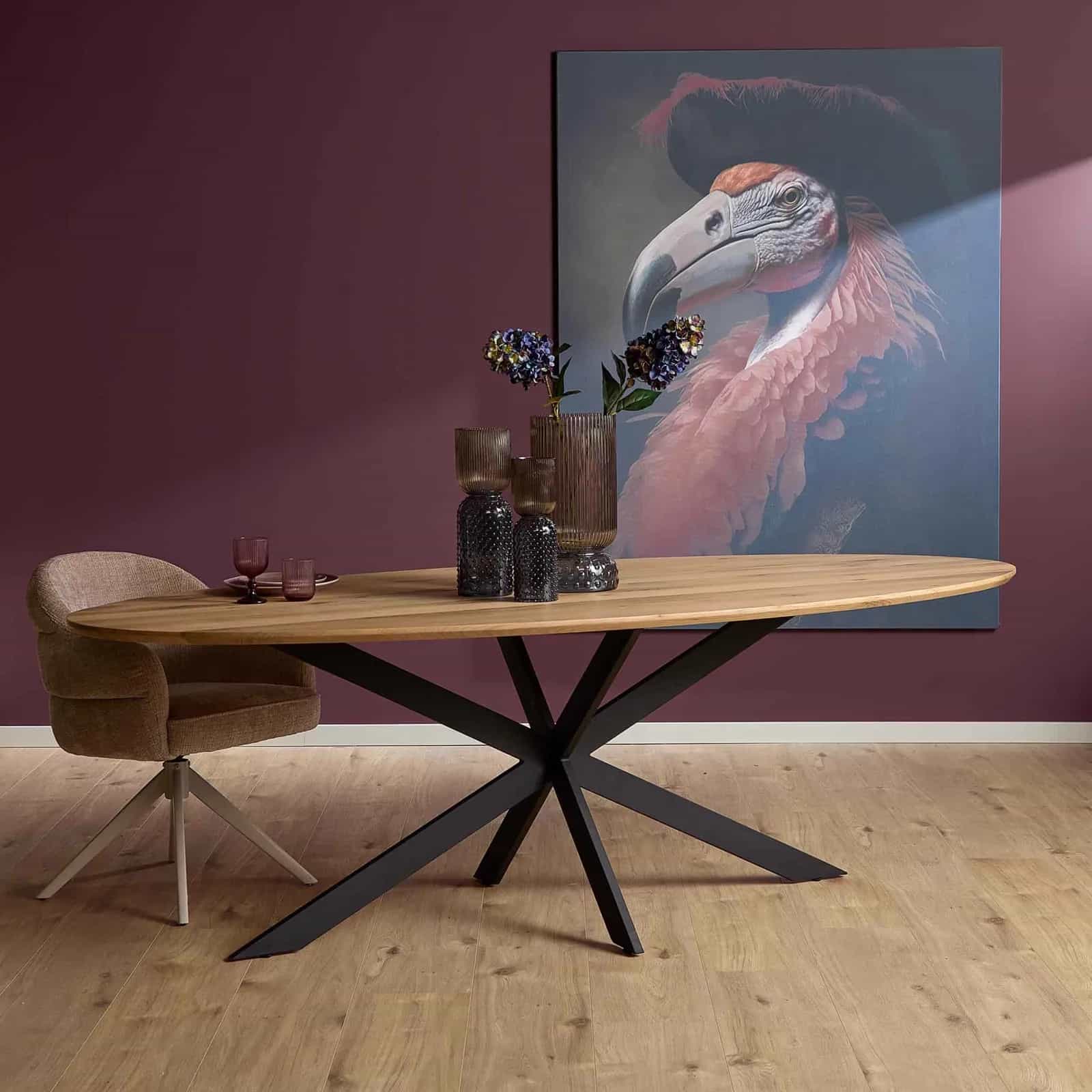 Eiken eettafel Ferris | Ovaal 280 cm | Naturel
