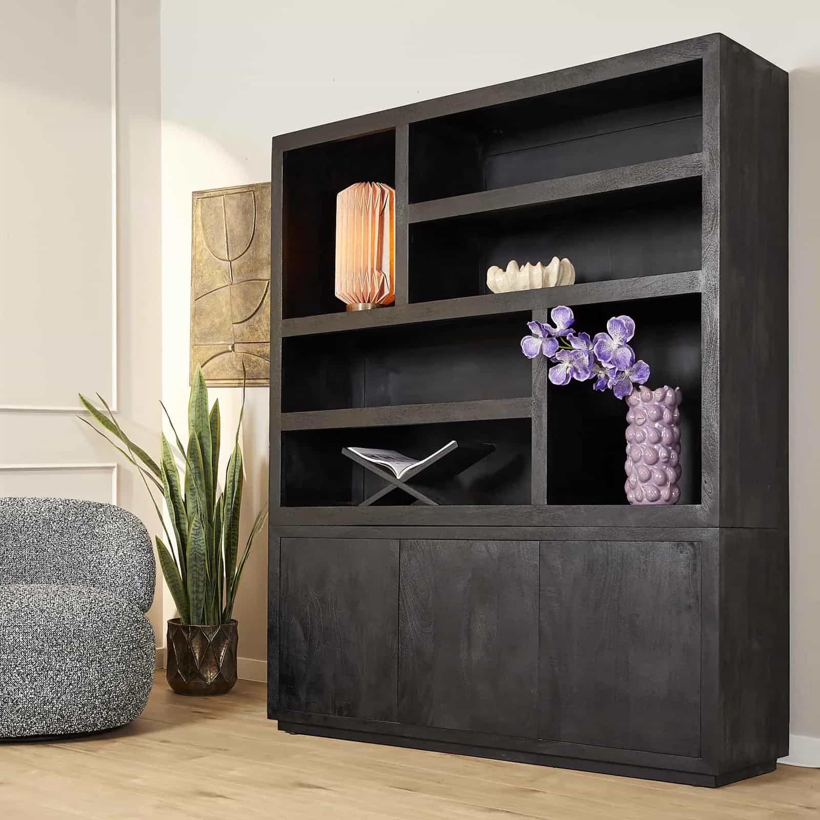 Vakkenkast Brussel Black XL | 160 cm