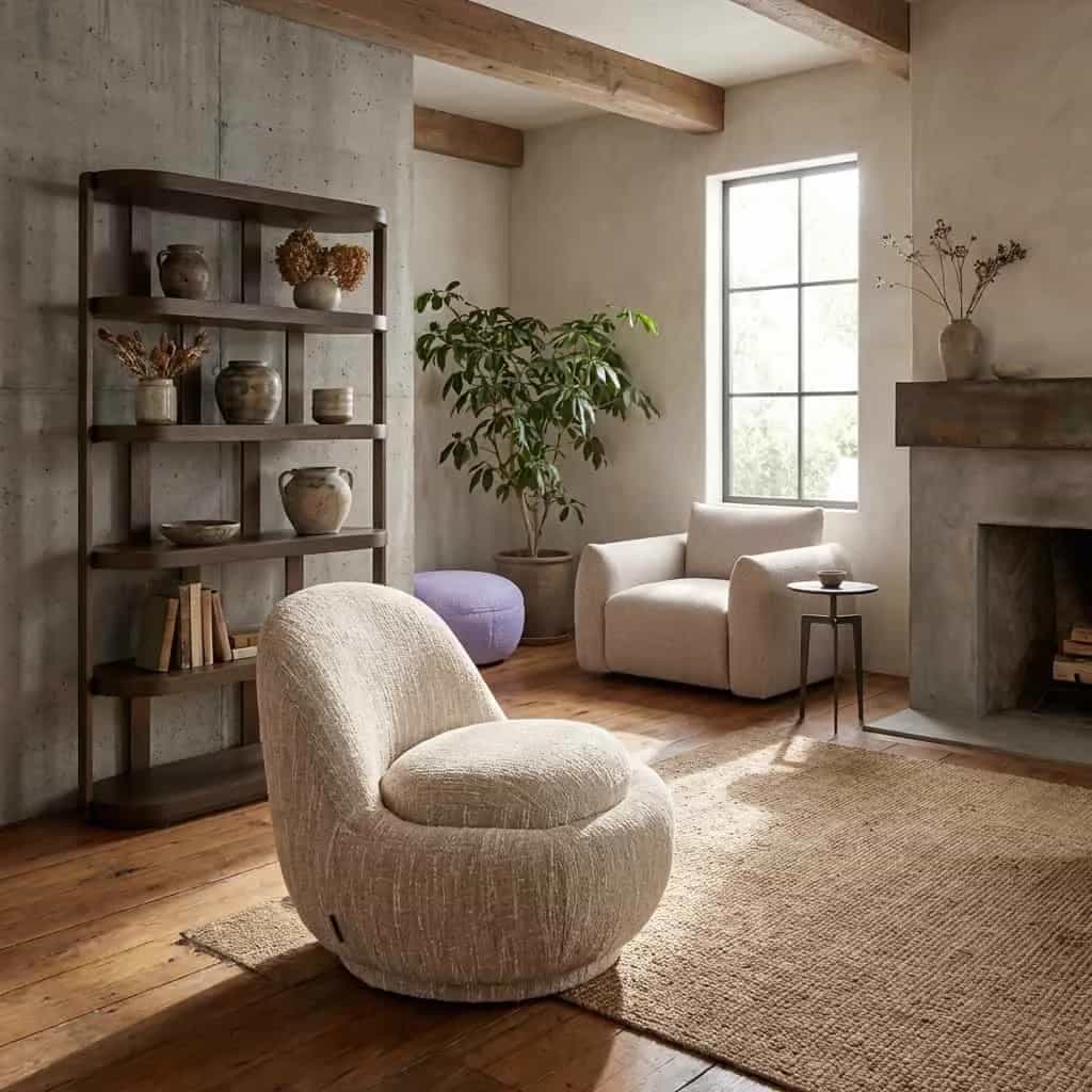 Lounge stoel Arlanda beige angora