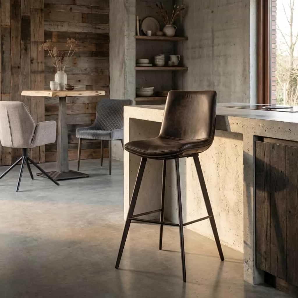 Pamplona Barstoel - fabric Antracite