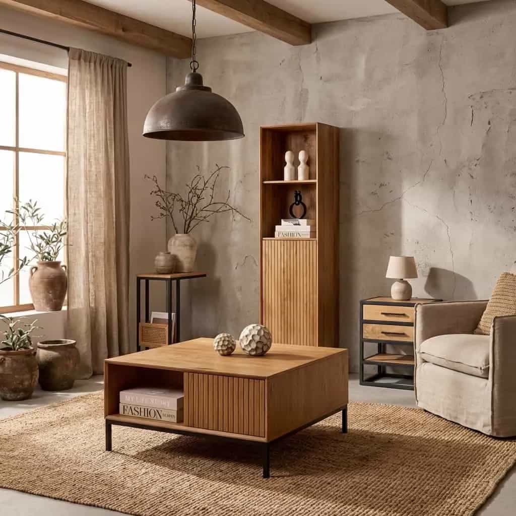 Salontafel Madison Natural | 80 cm | Vierkant