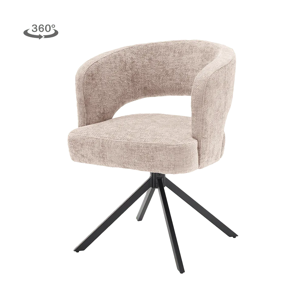 Mura Armstoel - fabric Haga 30 beige (draaibaar)