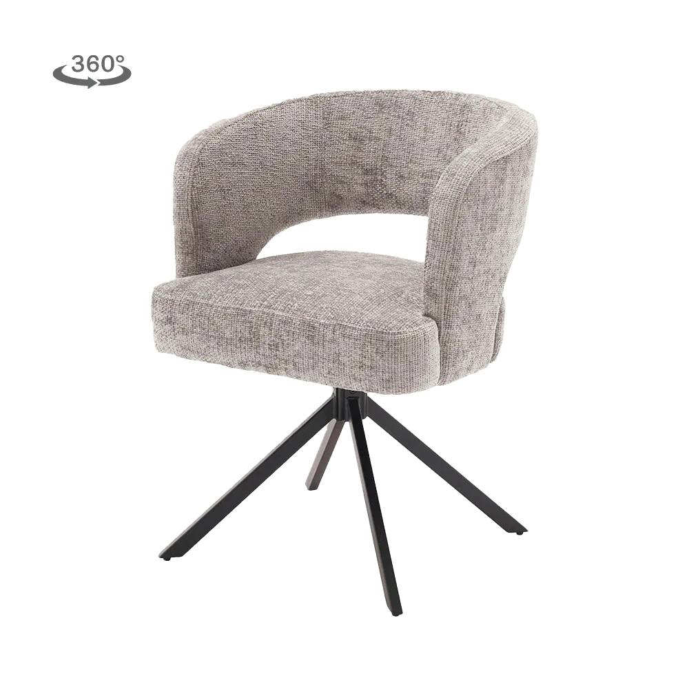 Mura Armstoel - fabric Haga 09 silver (draaibaar)