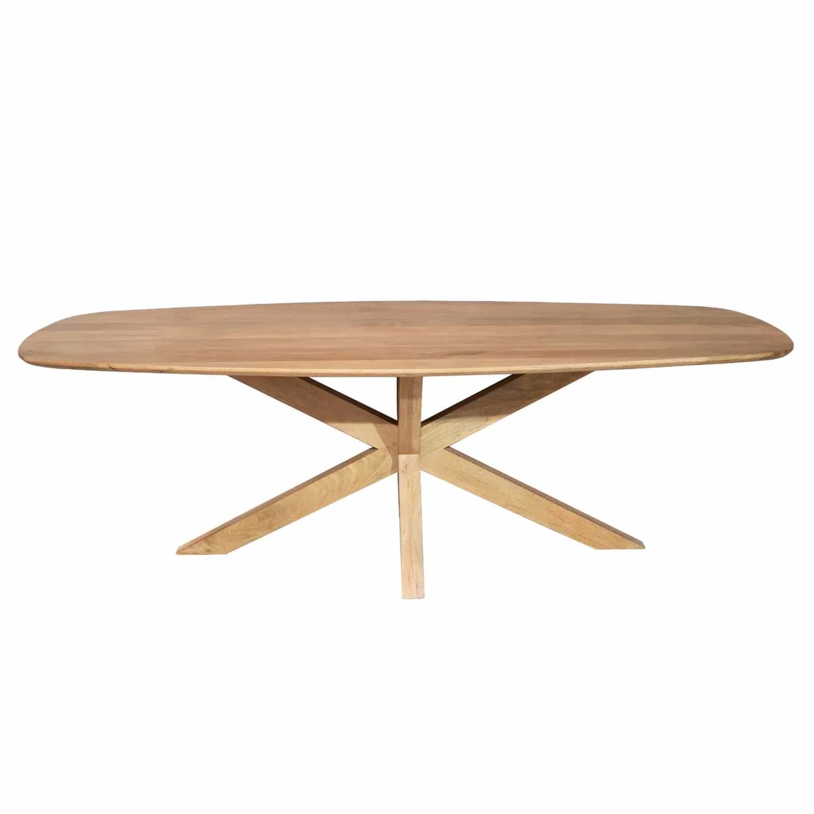 Deens ovale eettafel Nina Naturel Mangohout 210 cm