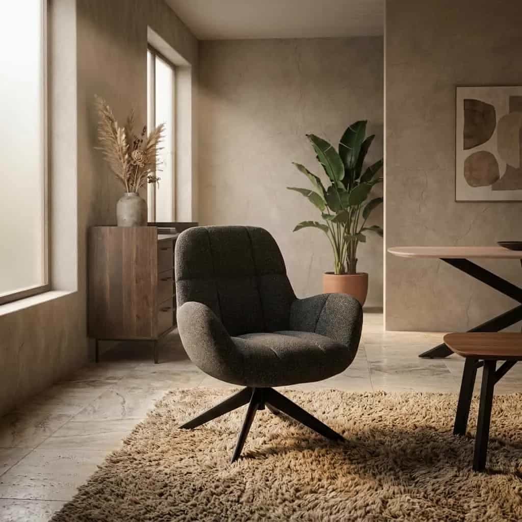Elvis draaifauteuil 360 - Monet - Antracite 0252