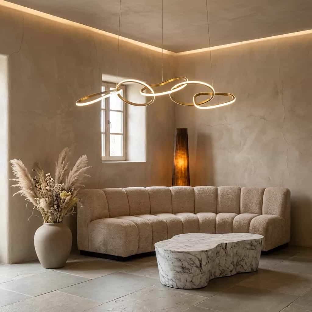 Hanglamp Flyn brushed gold