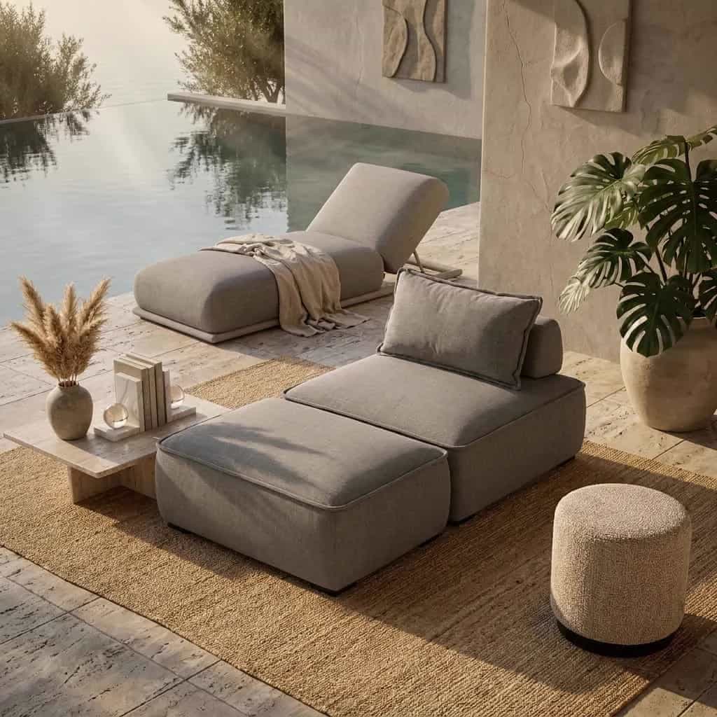Loungestoel Jondal taupe