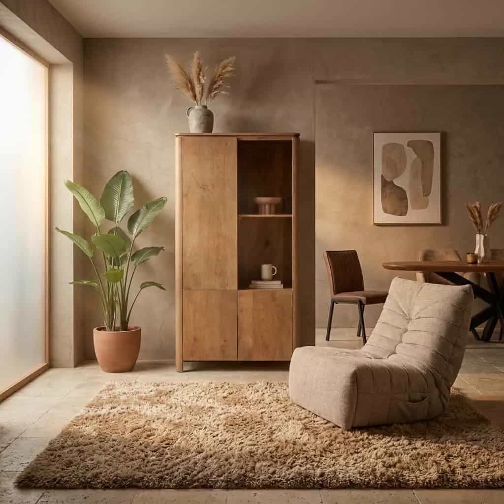 Vakkenkast Dallas Naturel Mangohout 90 cm
