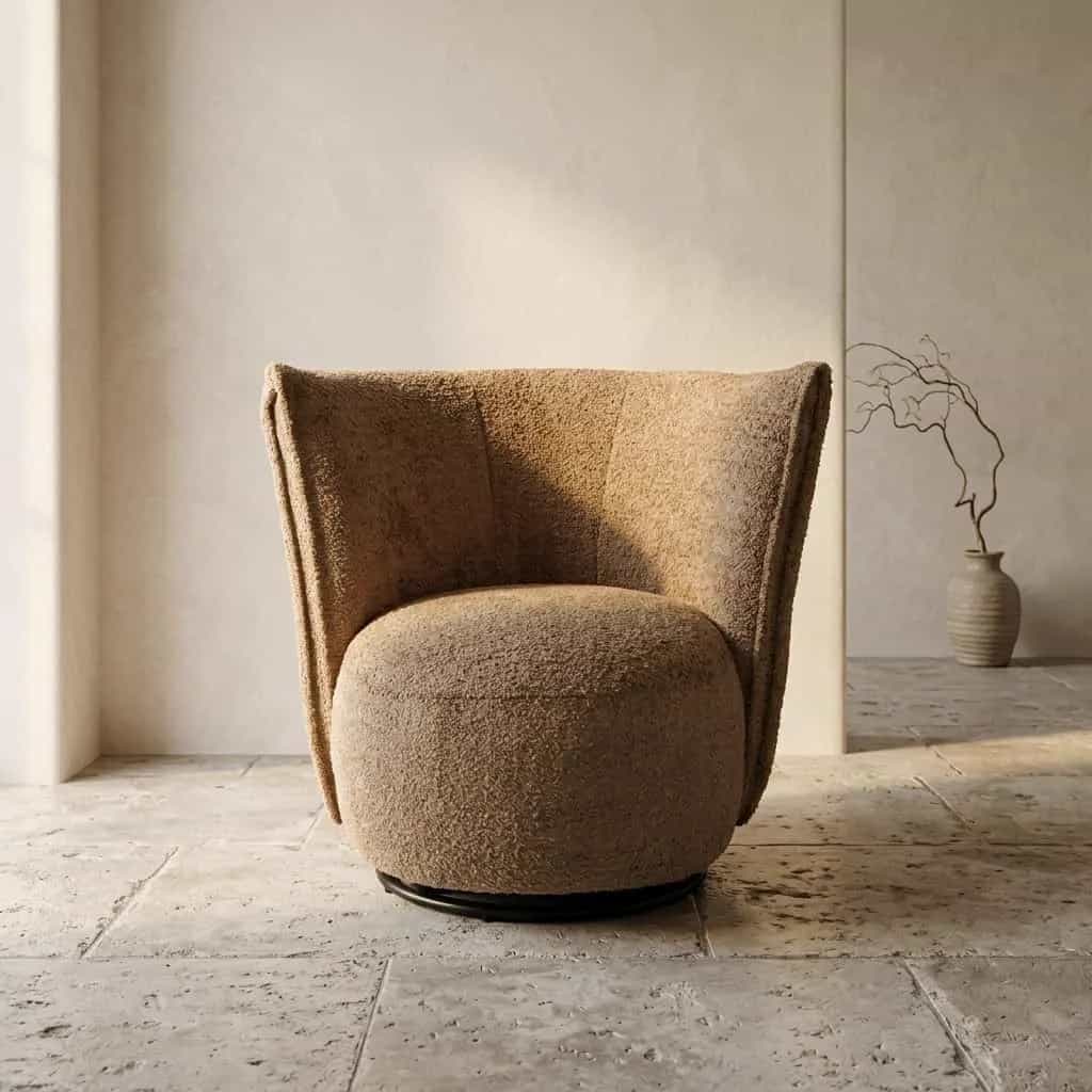 Draaifauteuil Bernd bergen stof
