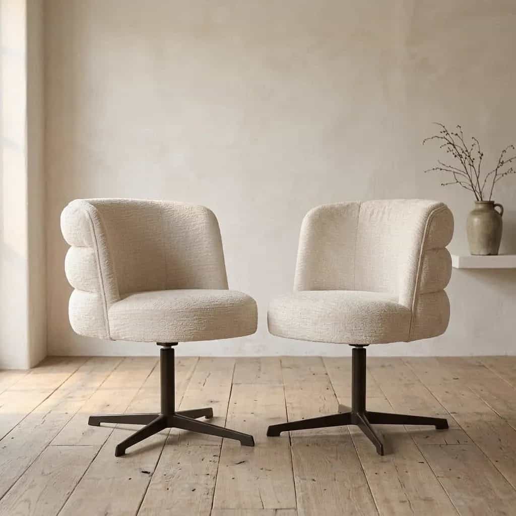 Eetkamerstoel Alexander Jones cream fusion swivel (Chadwick)