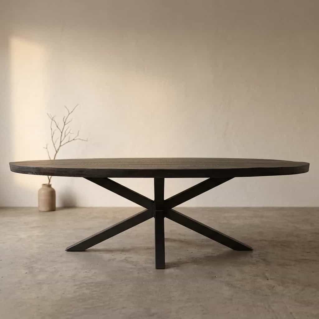 Eettafel Denver Black | 240 cm | Ovaal