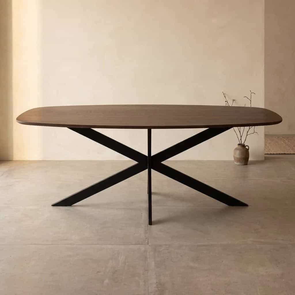 Eiken eettafel Ferris | Deens Ovaal 180 cm | Brown