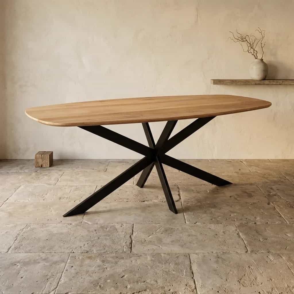 Eiken eettafel Ferris | Deens Ovaal 200 cm | Naturel