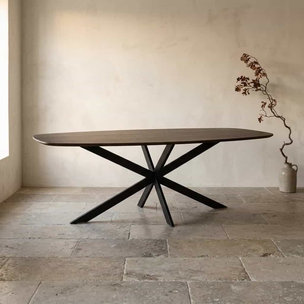 Eiken eettafel Ferris | Deens Ovaal 240 cm | Brown