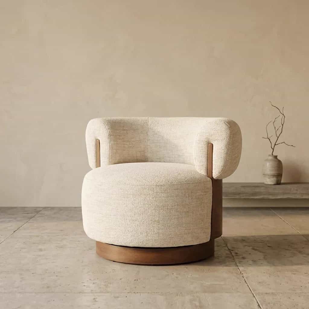Fauteuil Nila bruin - beige Vanu