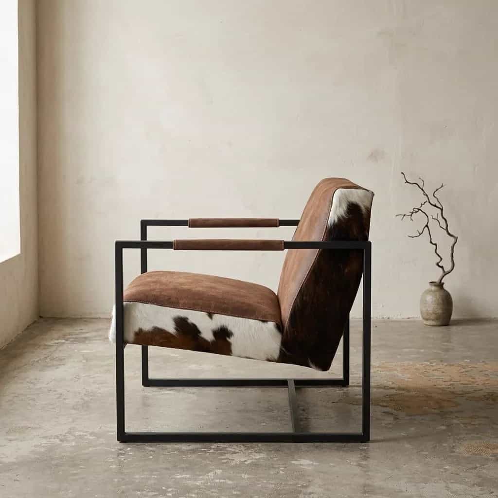 Fauteuil Timo koeienhuid