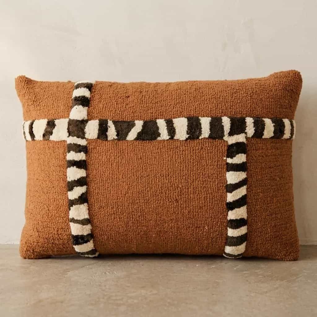 Kussen StripeScape caramel