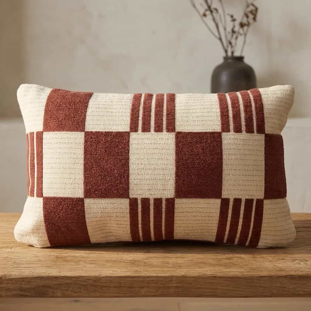Kussen Twist 35x55 cm - burgundy