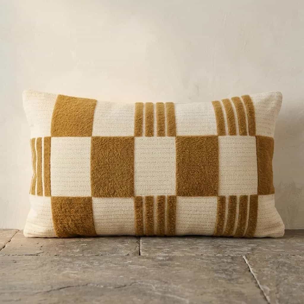Kussen Twist 35x55 cm - mustard