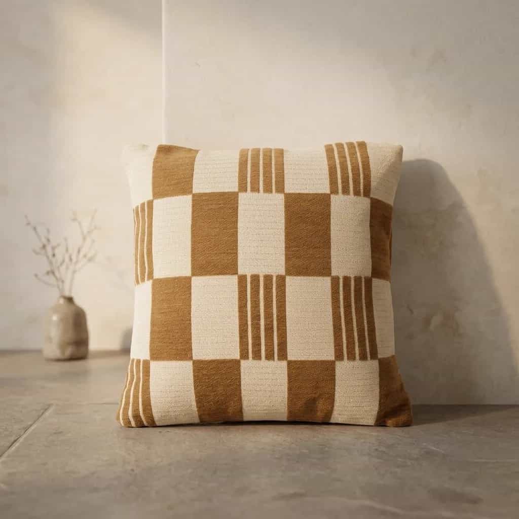 Kussen Twist 45x45 cm - mustard