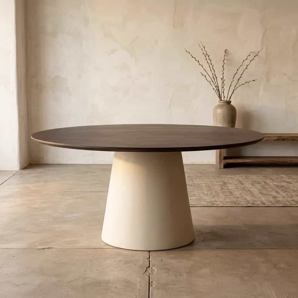 Ronde eettafel Madison Bruin Mangohout 130 cm