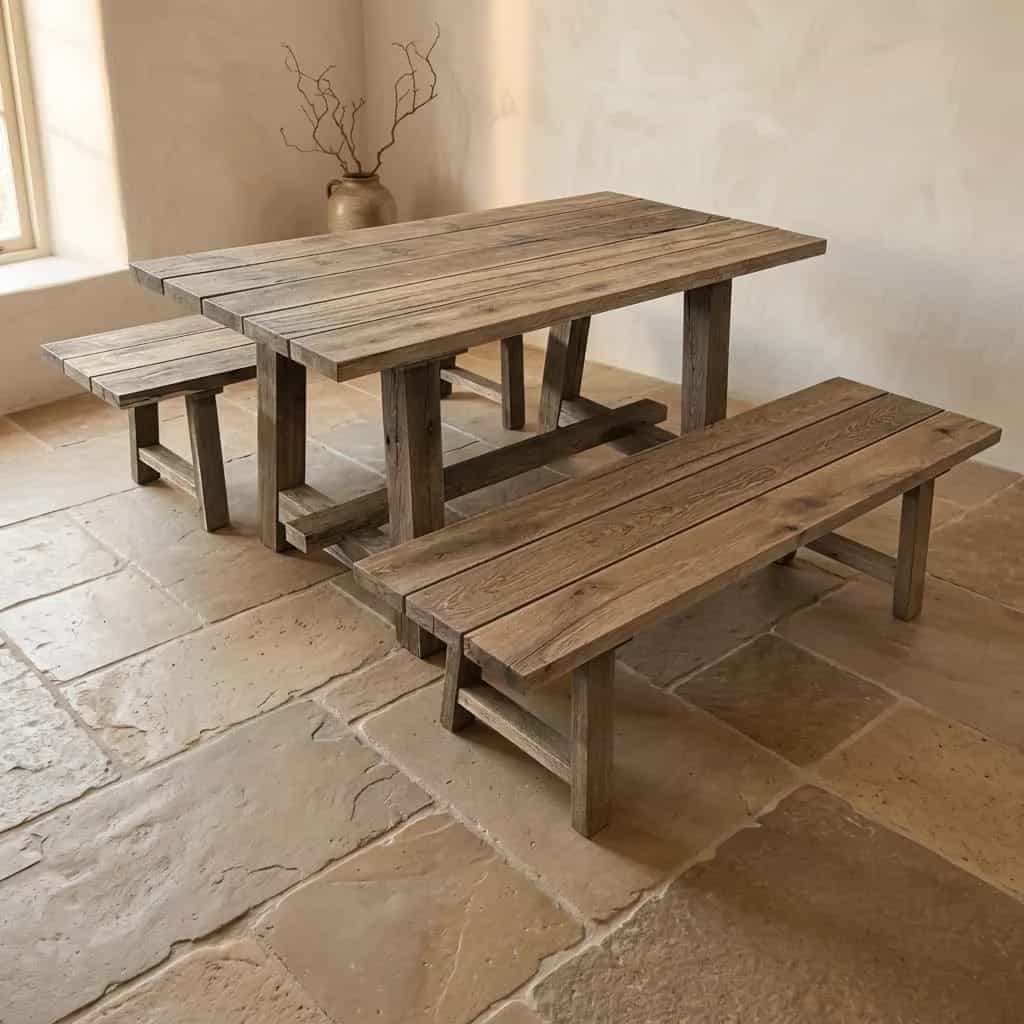 Tuintafel set Masimo eiken