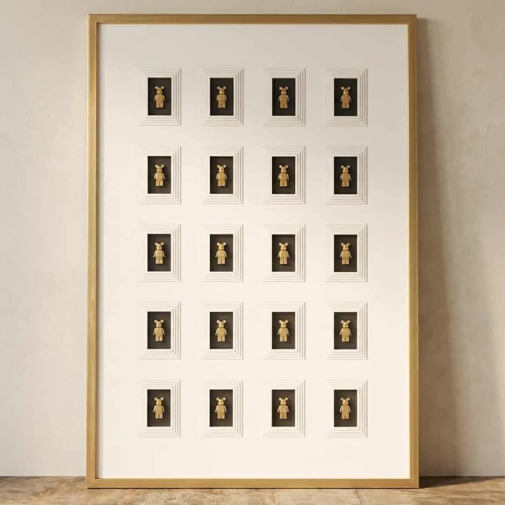 Wall art Bear black/gold