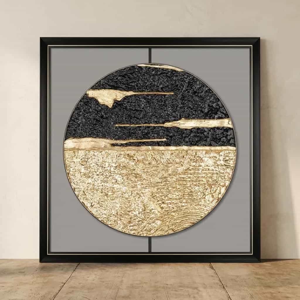 Wall art Moon black/gold
