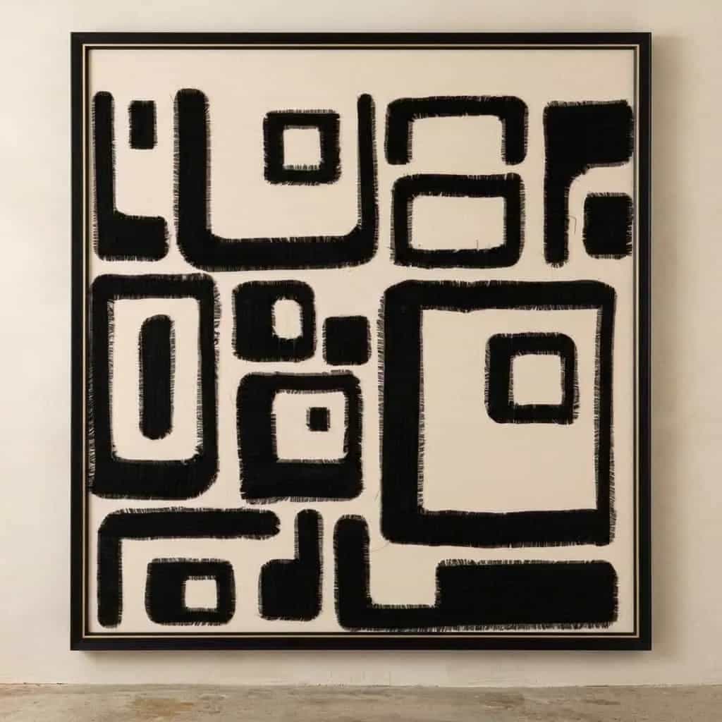 Wall art Shanita black/white
