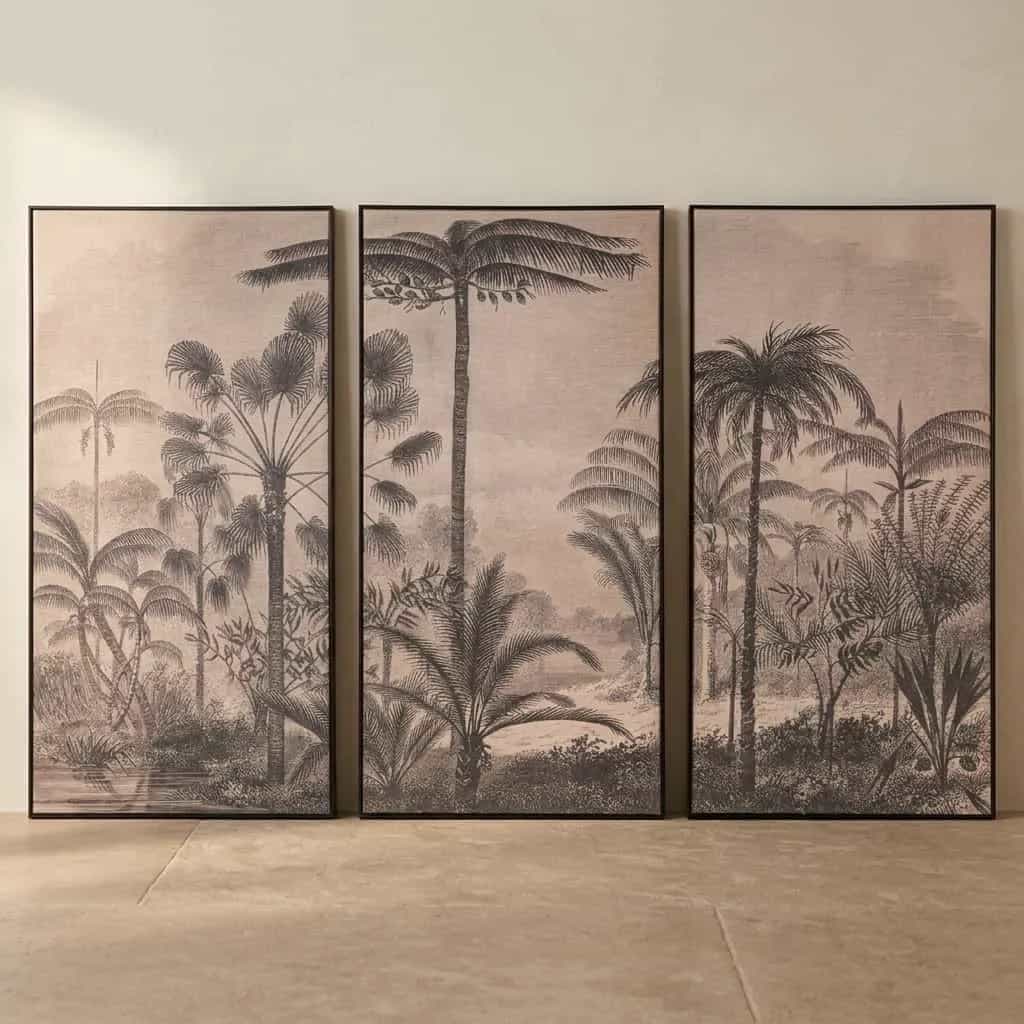 Wanddecoratie Rhapsody bruin (Set van 3)