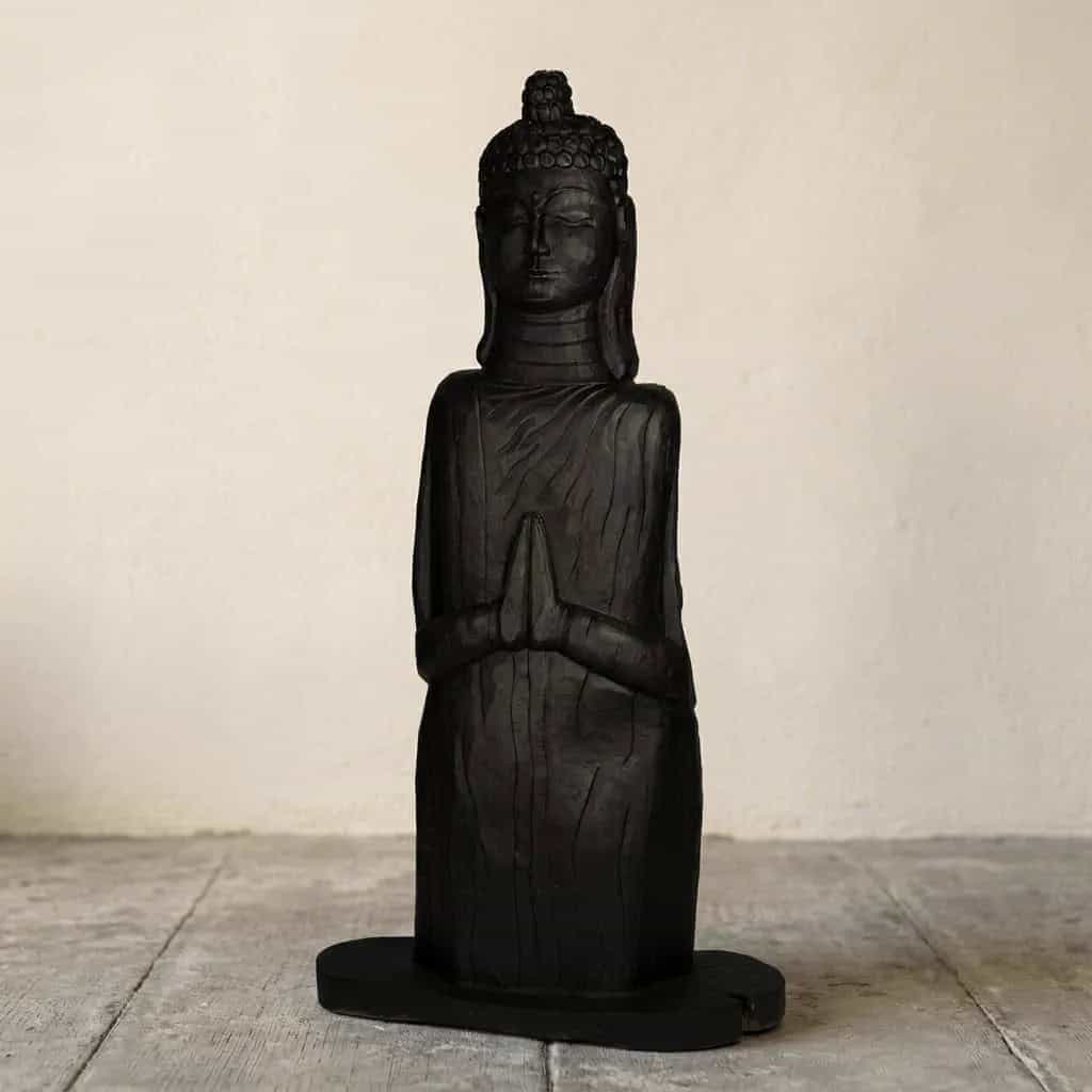 Zwarte Buddha decoratie