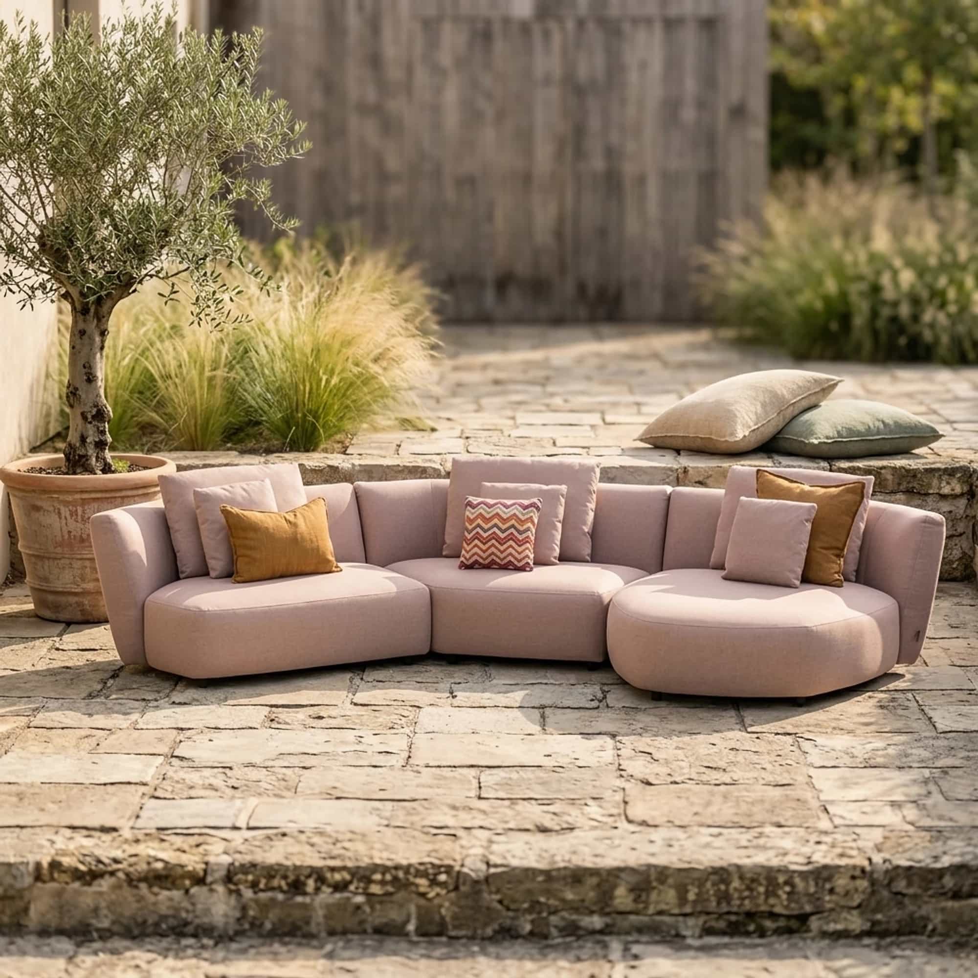 Atoll Loungebank Outdoor Meton Rust