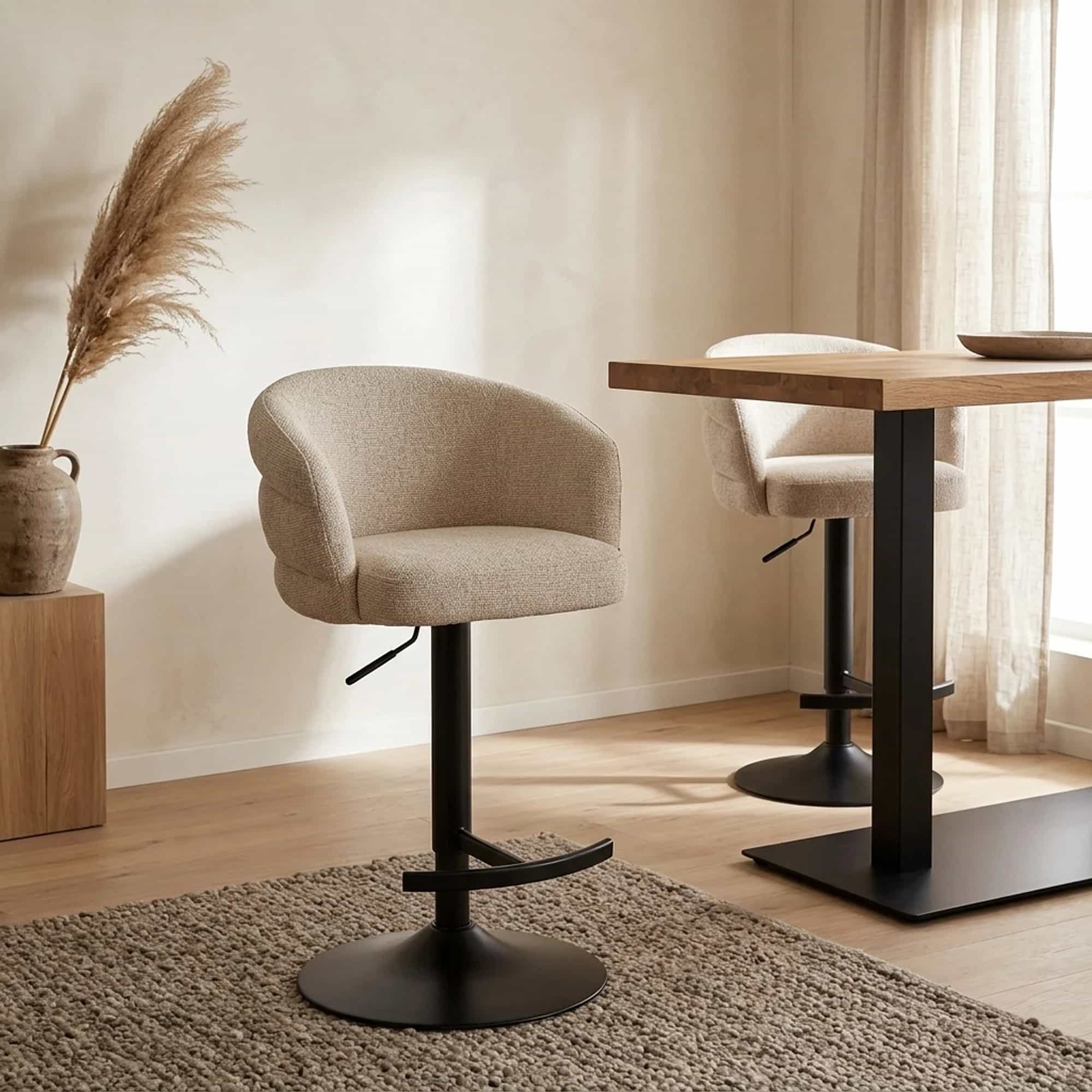 Barstoel Nikki biscotti swivel fire retardant