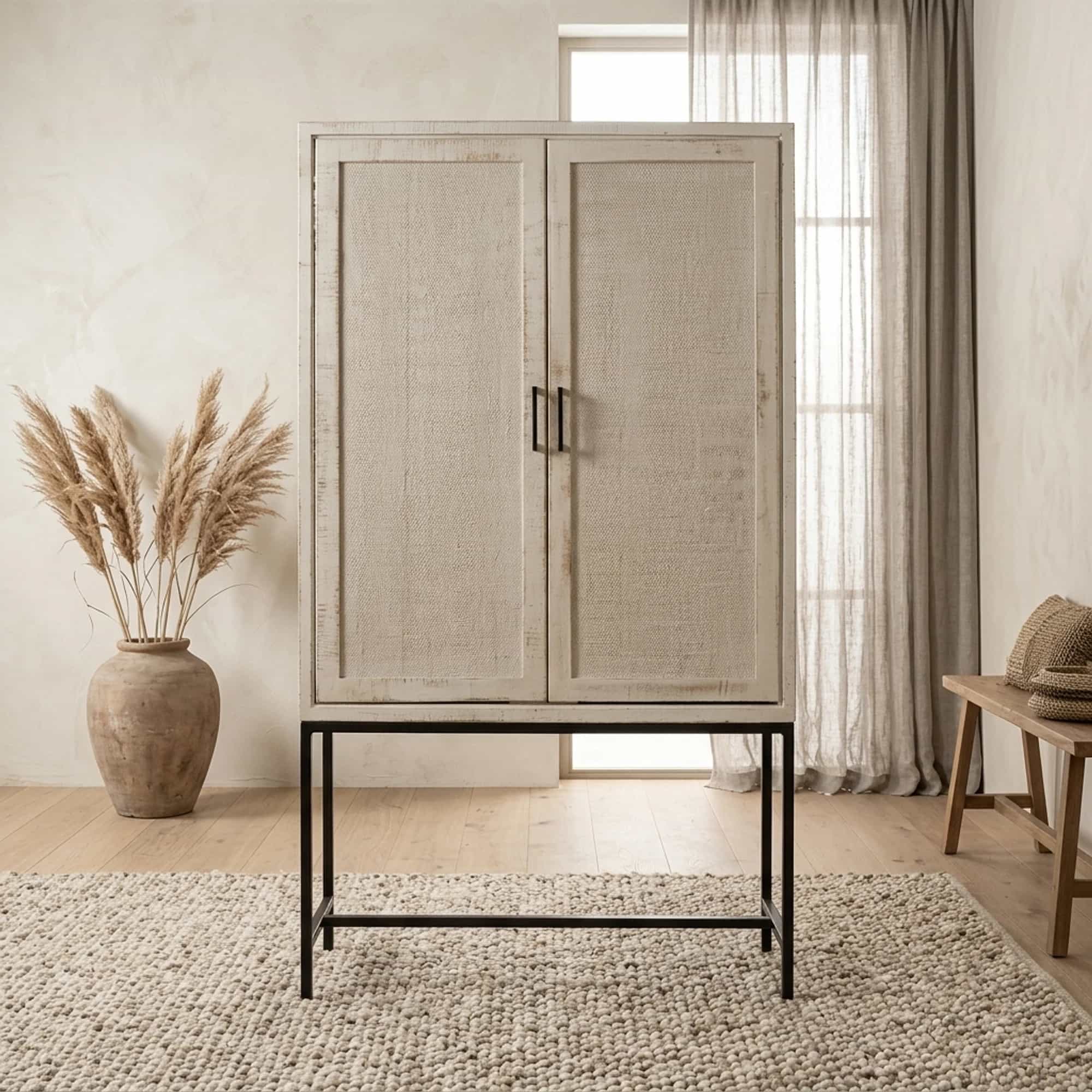 Carini Opbergkast gebroken wit 110 cm