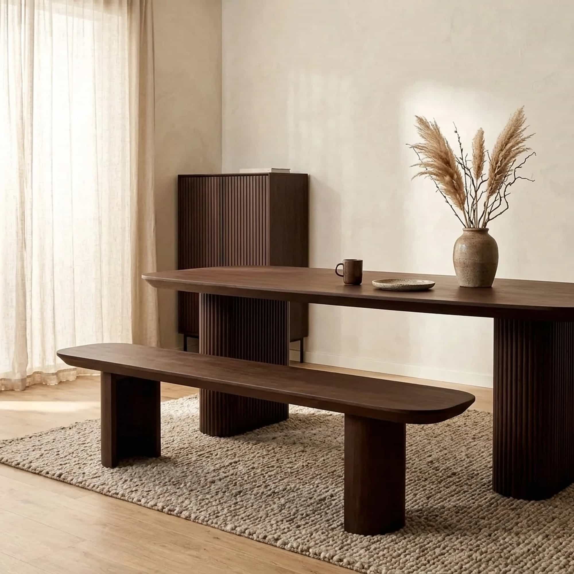 Eetkamerbank Maré Brown | 220 cm