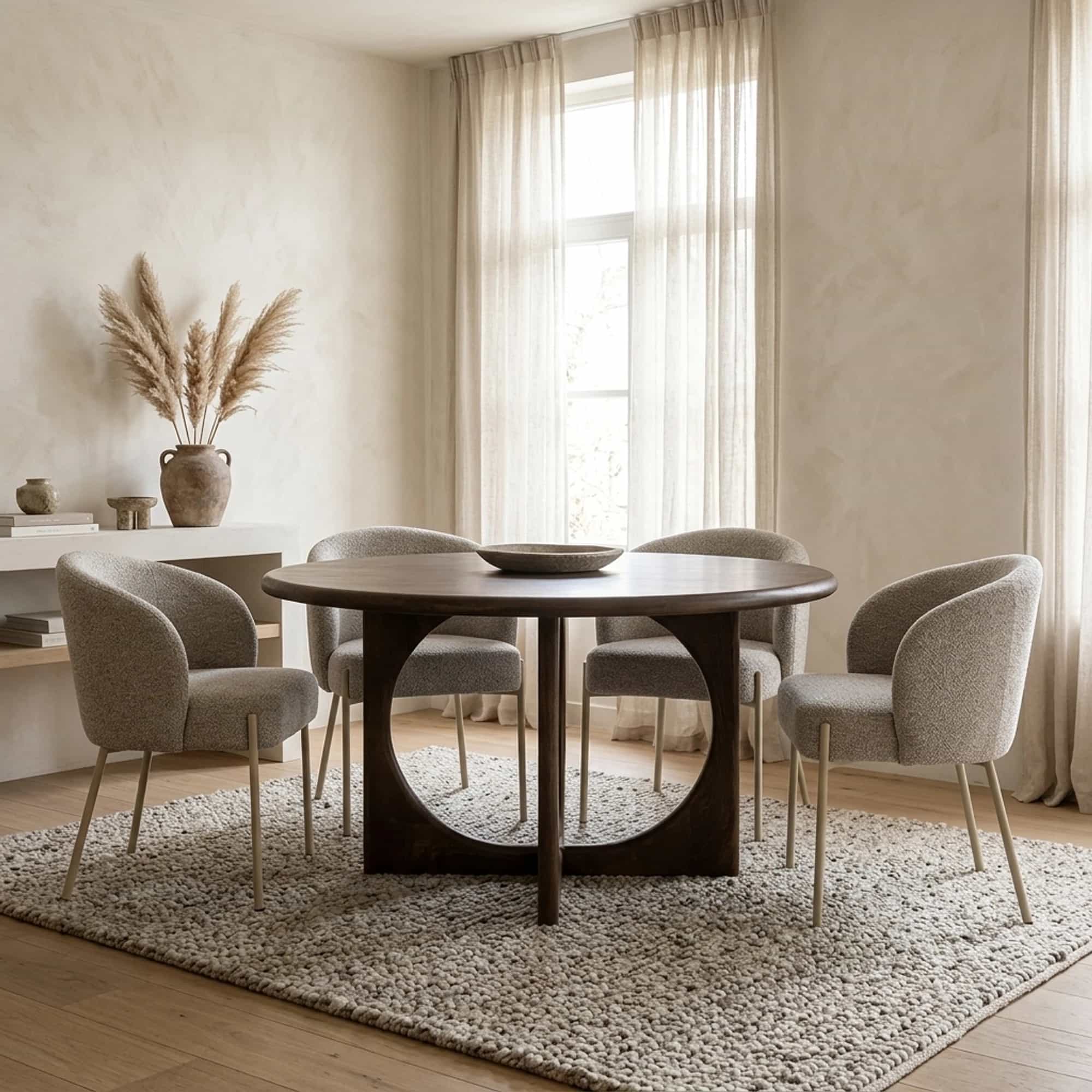 Eetkamertafel Ø130, Mango Brown Walnut, Zodiac Collection - My Sons