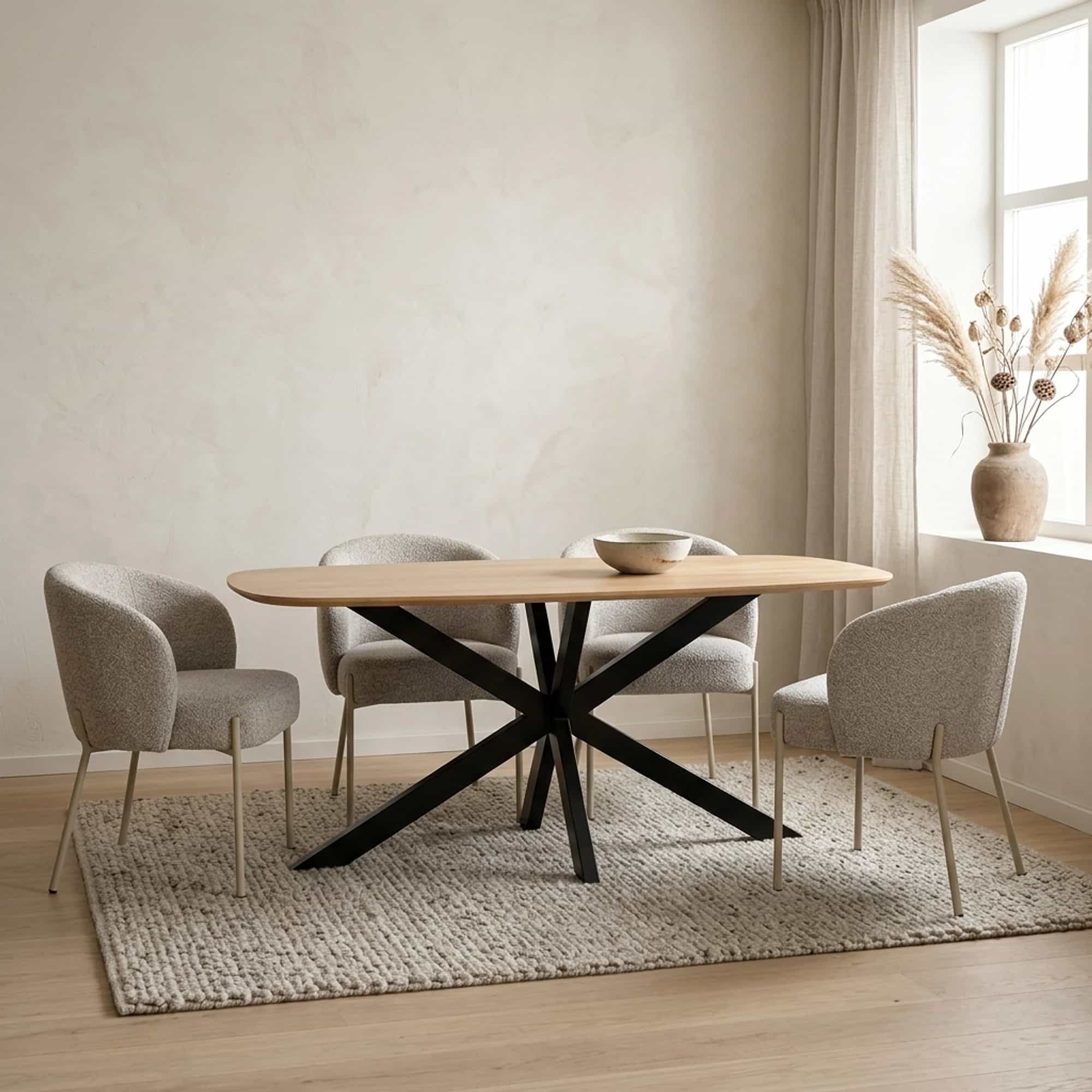 Eetkamertafel deens ovaal 160, Mango Smooth Natural - My Sons