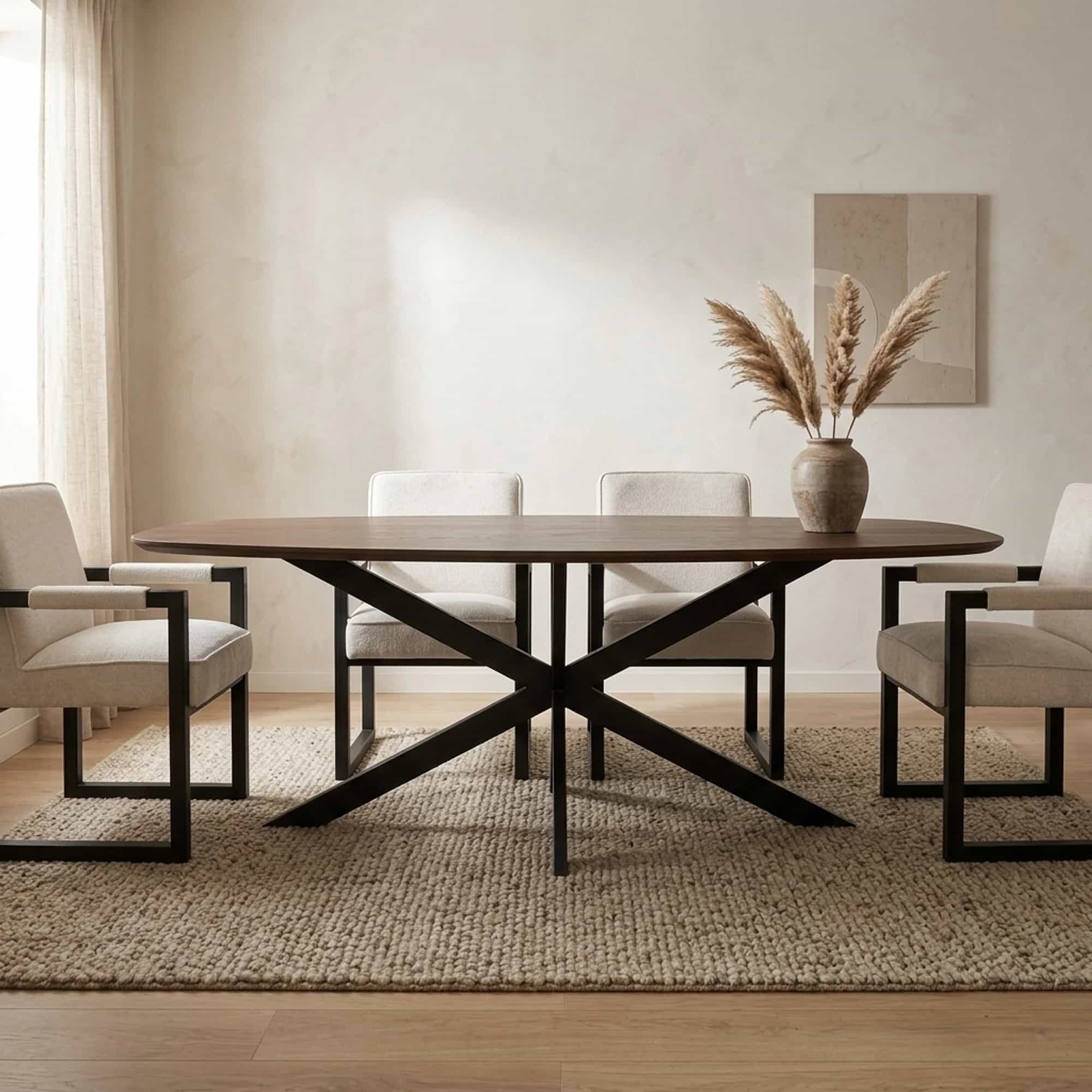 Eiken eettafel Ferris | Deens Ovaal 200 cm | Brown