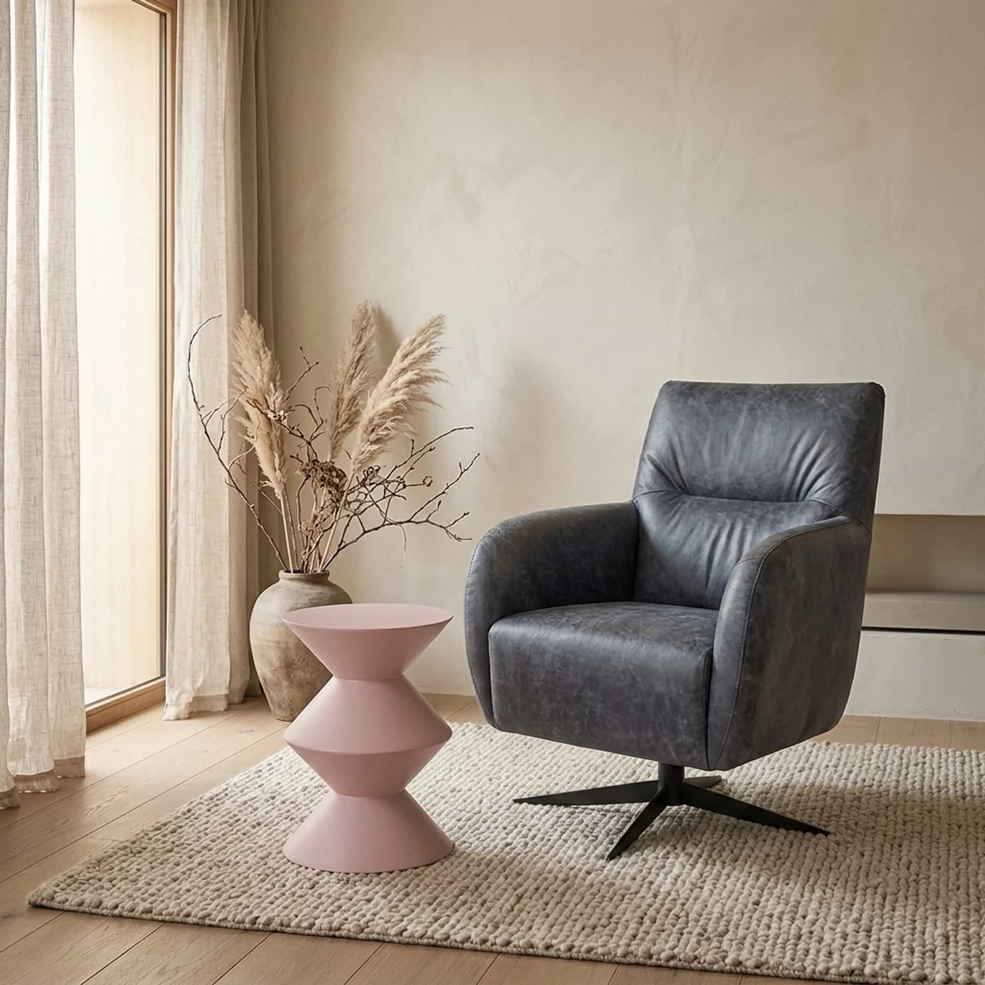 Fauteuil Kros | Leder & Stof